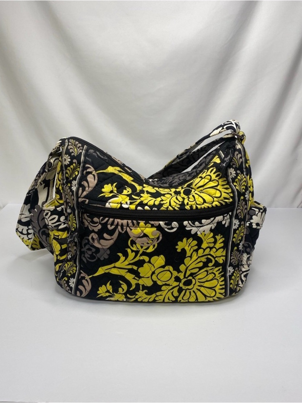Vera Bradley Mandy Tote Shoulder Bag Retired Baroque Pattern Floral Black Gold